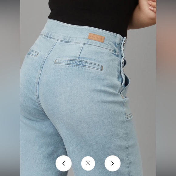 Lola Jeans Colette High Rise Wide Leg Jeans Light Blue 26 BNWT - Picture 4 of 13